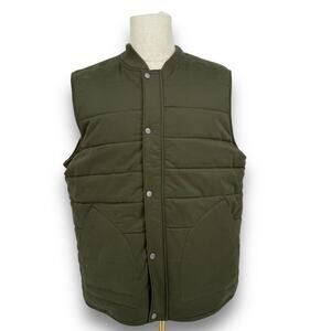 NWT 1901 Men's Olive Green Fleece Lined Puffer Vest, Size XL Outdoors Winter